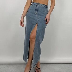 Lioness denim maxi skirt